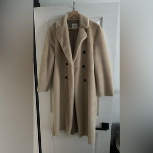 Beige Faux Fur Coat